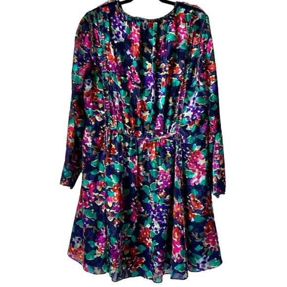 JASON WU Dress Motion Floral Silk Trim A-Line Multicolor Large Burnout Fabric - Picture 5 of 16